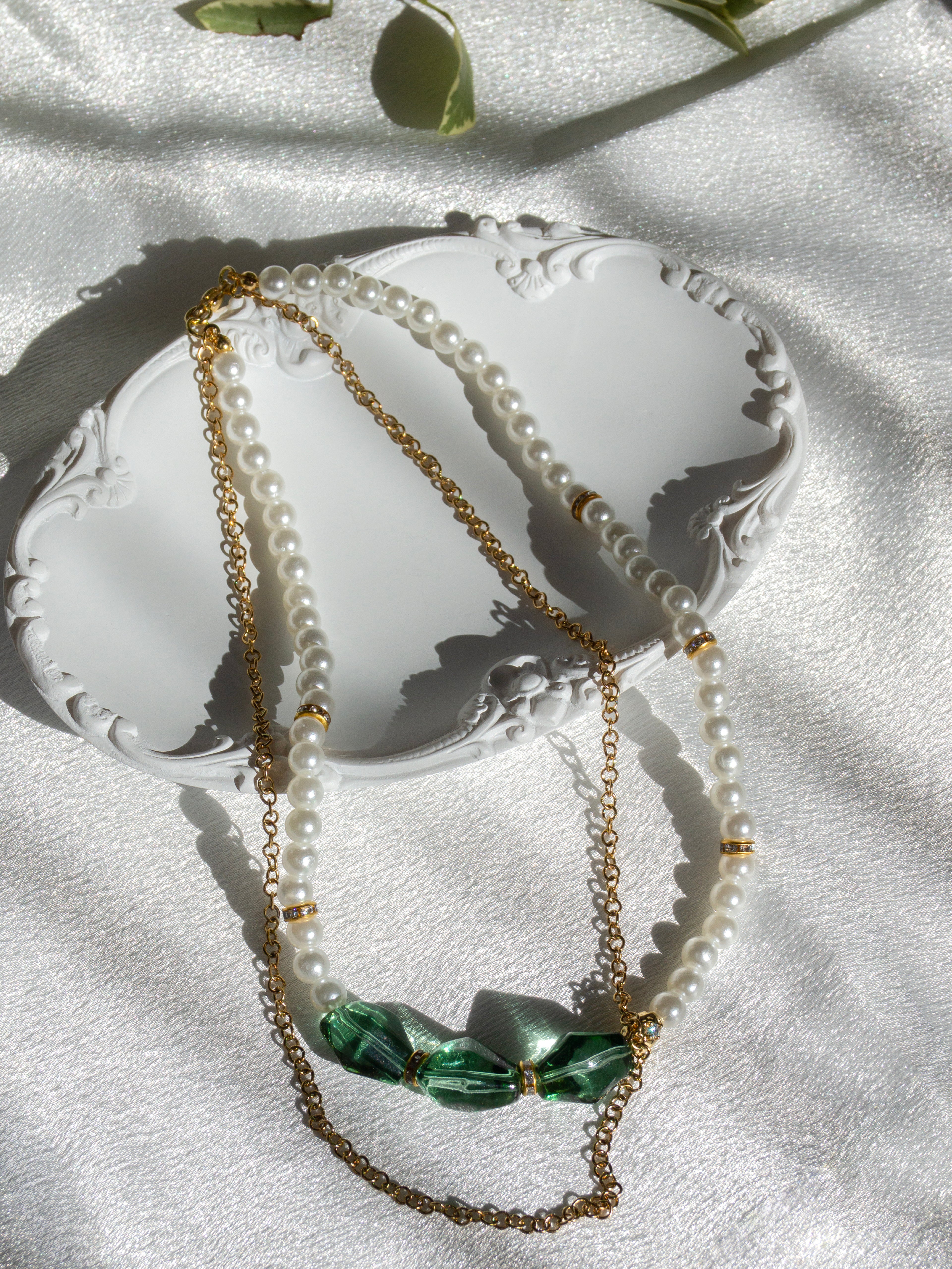 Emerald Pearl Necklace