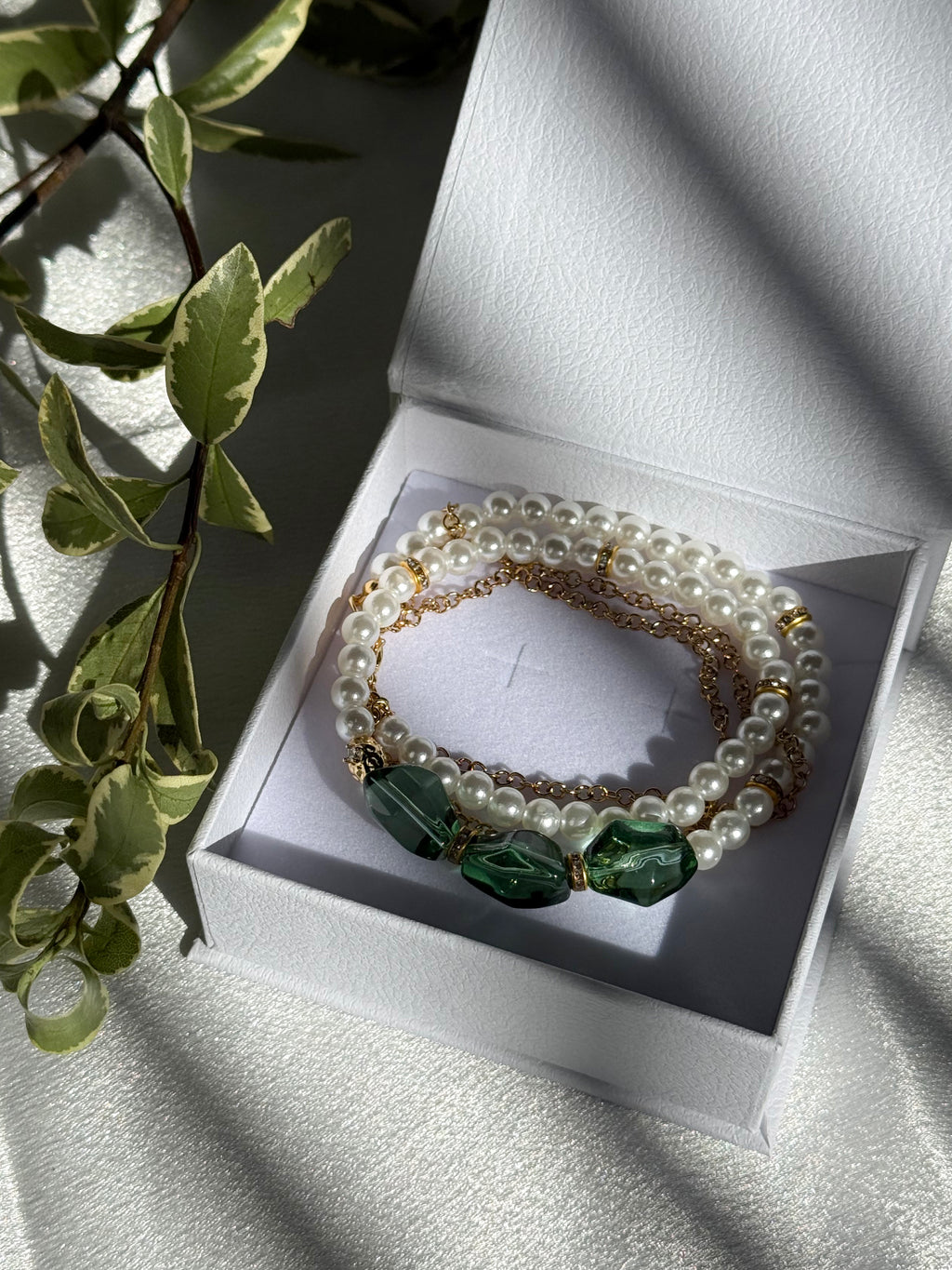 Emerald Pearl Necklace