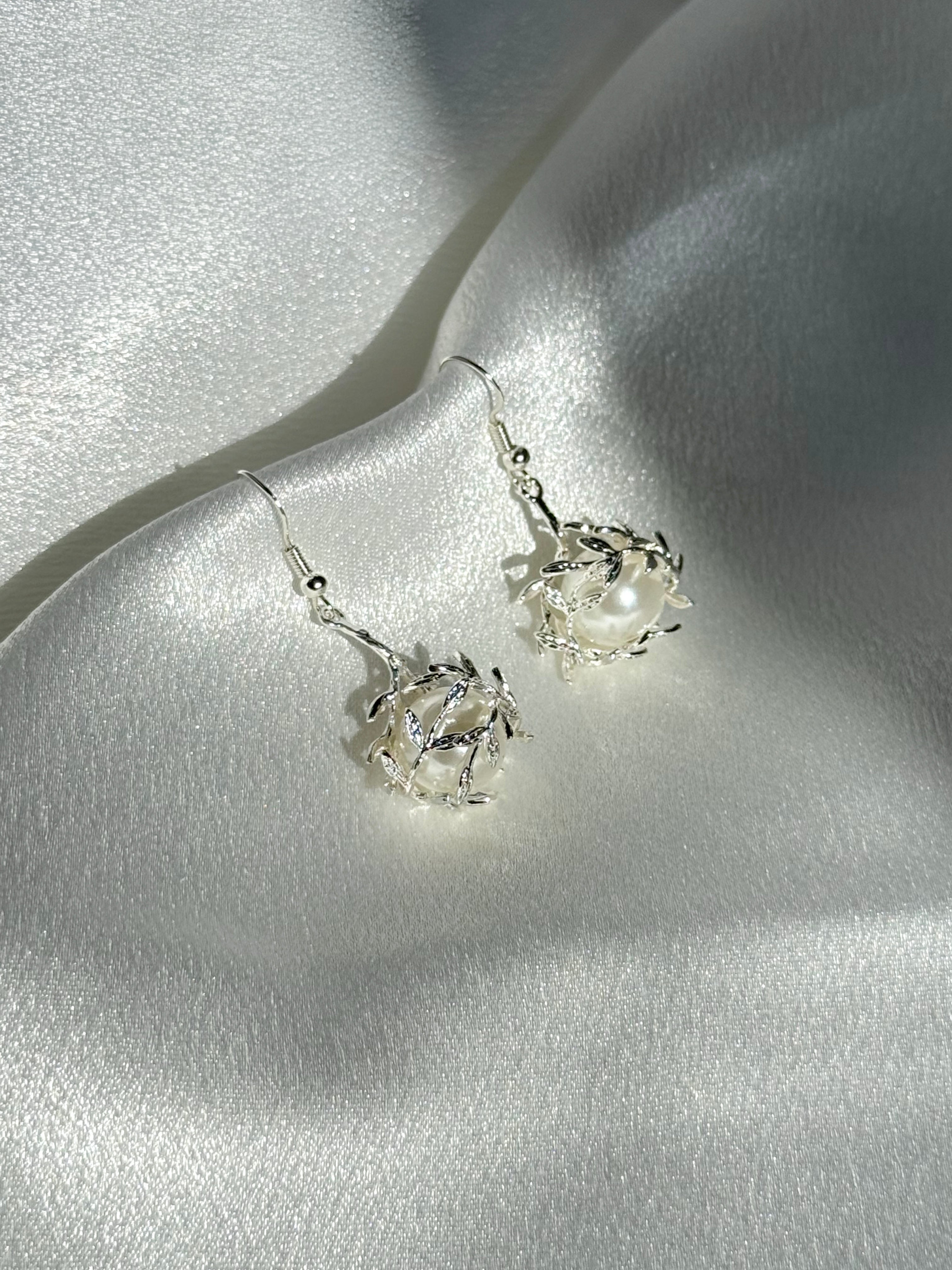 Silver Blossom Earrings
